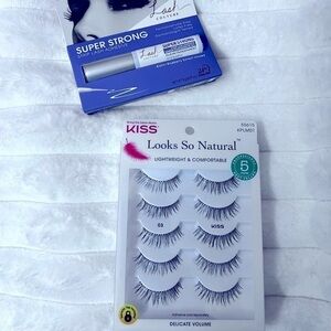 Kiss - Looks so Natural - Eyelashes - 03 & Kiss Super Strong Strip Adhesive